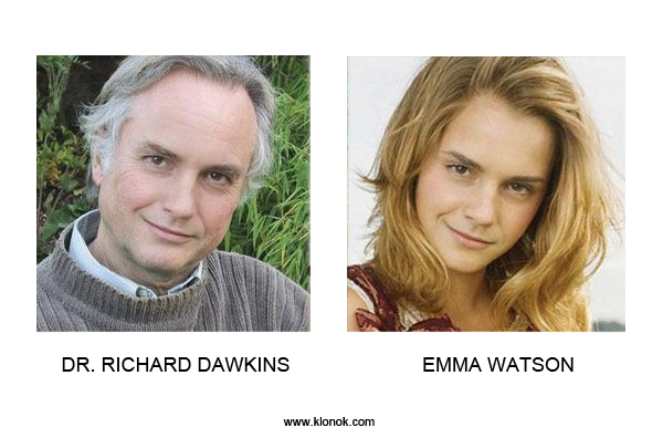 Richard Dawkins - Emma Watson
 
Dr. Richard Dawkins - Emma Watson